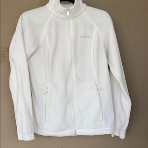 White columbia zip up size small